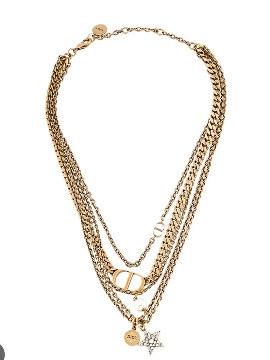 Dior Jewelry - Dior Layered Gold-Tone Charm Necklace with Star and CD accents